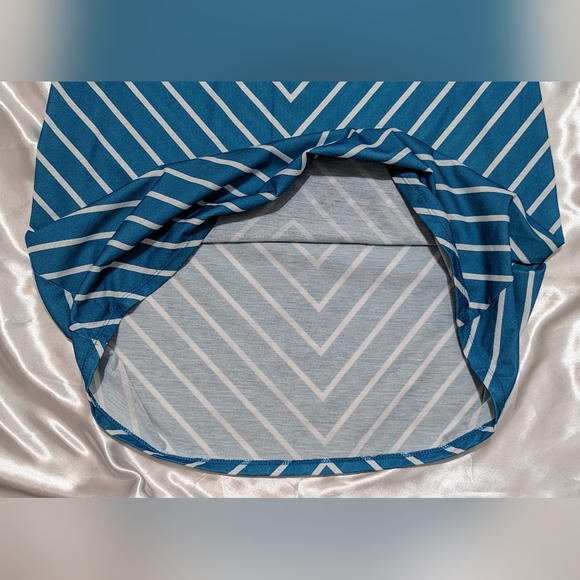 Faded Glory Women's Medium Blue & White Open A-Line Long Maxi Summer Skirt - Picture 6 of 8